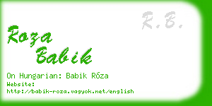 roza babik business card